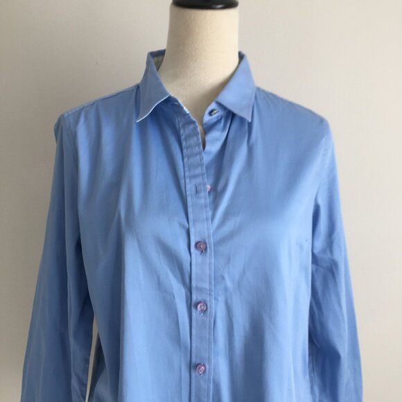 ROBERT GRAHAM Blue Printed Insert Long Sleeve Button Shirt - Picture 5 of 11